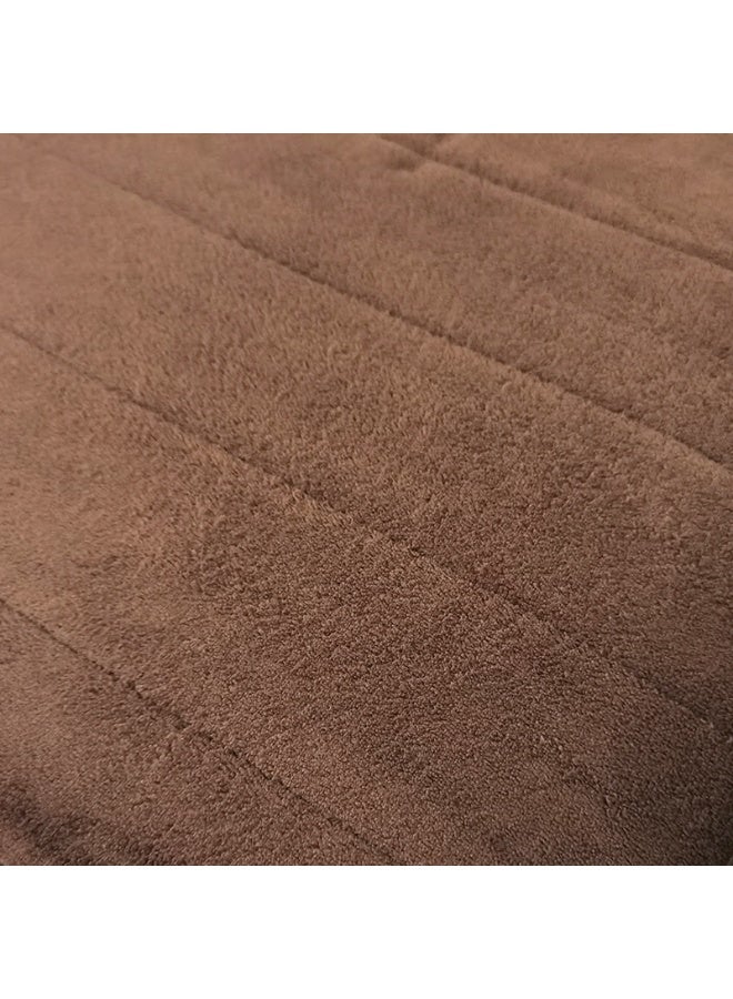 Coral Fleece Memory Foam Bath Mat, Striped Non-Slip Bathroom Floor Mat, 2 Pack - Image 3